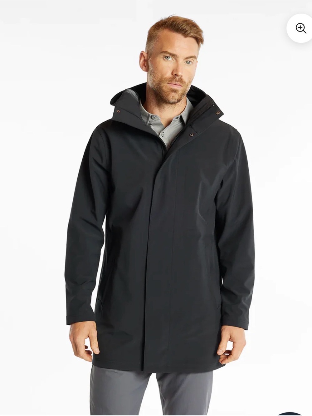 NWOT Public Rec Cyclone Trench Coat Black Rain Jacket Techwear Commuter Coat XL